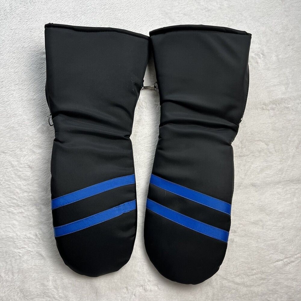 Montgomery Ward Men’s Size Medium Vintage Ski Mittens Gloves Blue Black